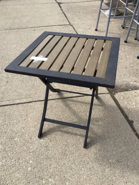 Folding Outdoor/Outside Brown/black Table