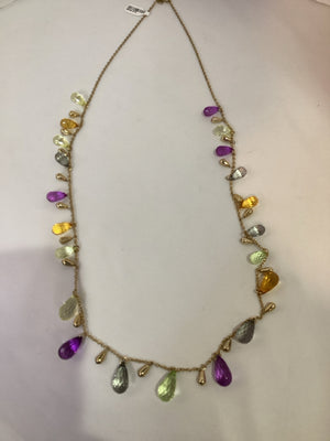 Multi-Color Beads Semi Precious Necklace