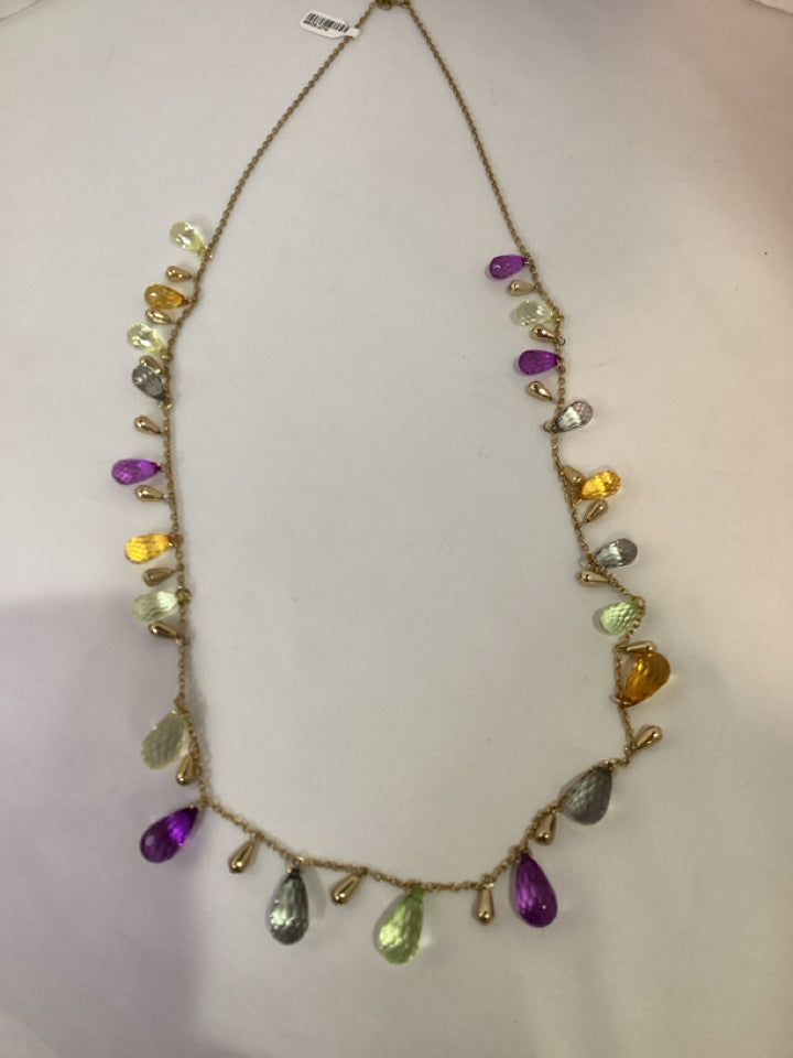 Multi-Color Beads Semi Precious Necklace