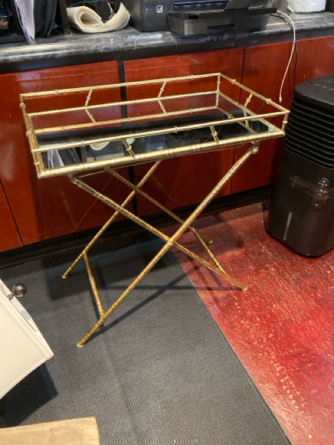 Tray Metal Folding Gold Table