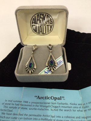 Sterling Silver Silver Opal Earrings