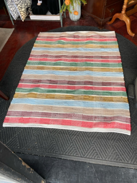 Kilim Cotton Woven Multi-Color Rug