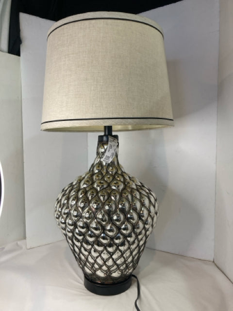 Silver Mercury Glass Lamp