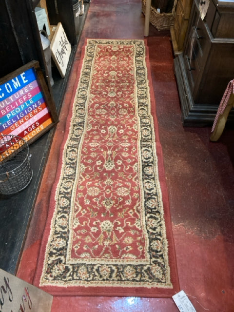 Runner Polypropelyne Flowers Brown/Pink Rug
