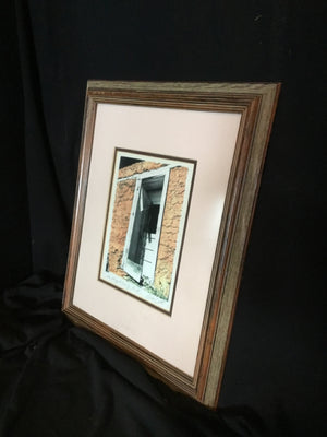Signed Photograph Pink/Brown Architectural Framed Art