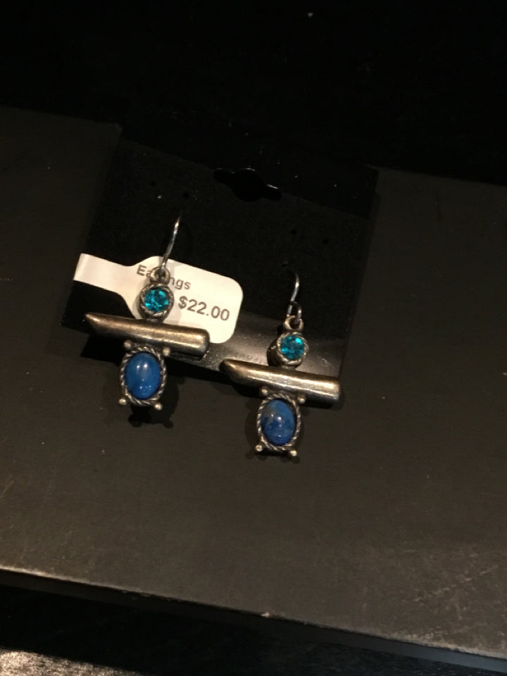 Silver/Blue Earrings