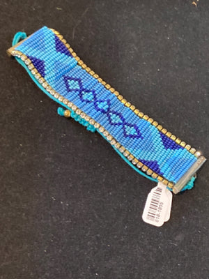 Beaded Blue Adjustable Bracelet