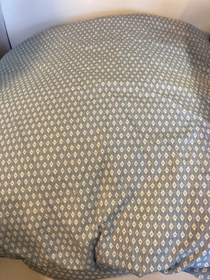Queen Blue/Multi Cotton Blend Diamond Paisley Comforter Set