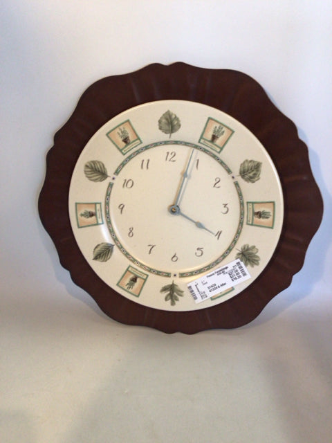 PFALTZGRAFF Cream/Brown Ceramic Clock