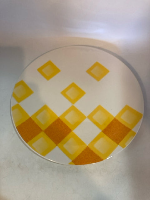 Italian White/Yellow Ceramic Plate