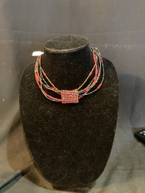 Beaded Red Necklace