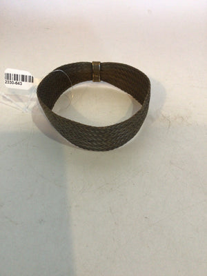 Brass Brown Braided Bracelet