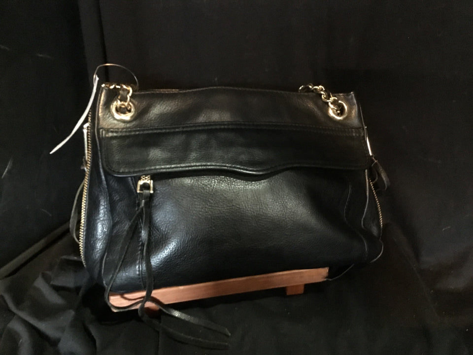 Rebecca Minkoff Womens Leather Chain Handle Shoulder Bag Handbag Black -  Shop Linda's Stuff
