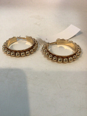 Plastic Gold Hoops Earrings