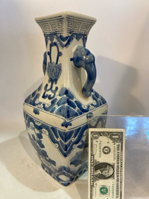 Blue/White Ceramic Floral Vase