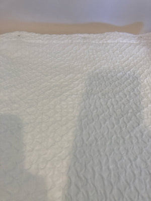 Envogue Textured White Cotton Shower Curtain