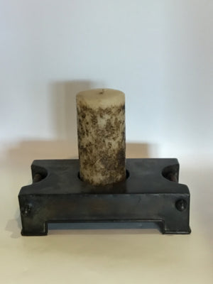 Brown Metal With Candle Candle Holder