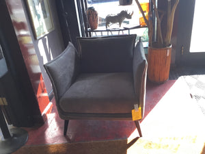 Modern Wood Leg Gray Chair