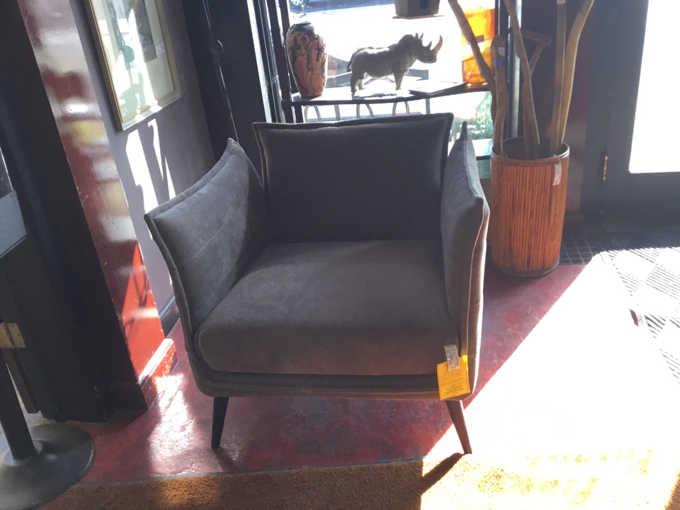 Modern Wood Leg Gray Chair
