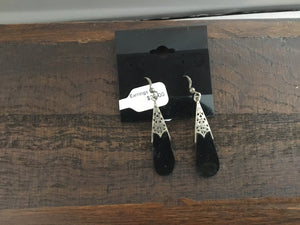 Black/silver Onyx Earrings