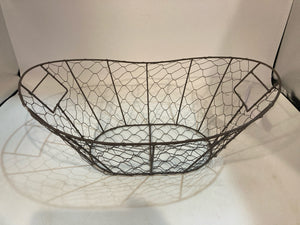 Oval Brown Wire Basket