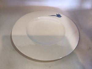 White/Blue Ceramic Bird Serving Dish