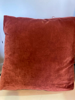 Square Red/Multi Elephant Pillow