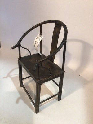 Pottery Barn Miniature Bronze Metal Chair Figurine