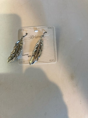 Brighton Silver Feather Earrings
