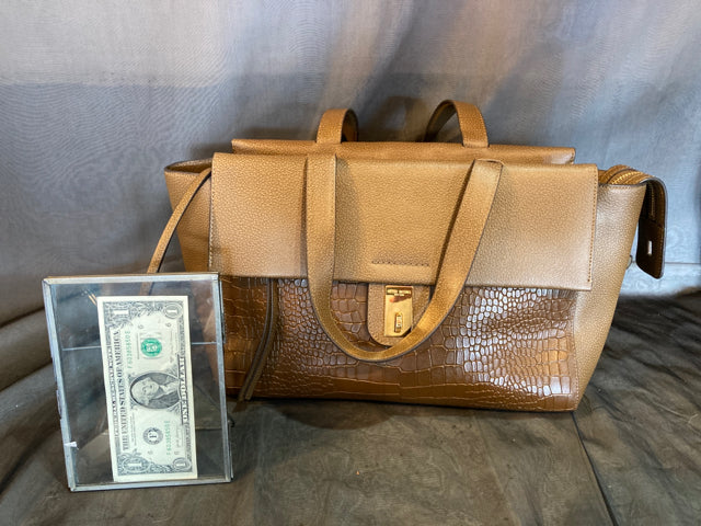 Henri Bendel Leather Olive Crocodile Purse