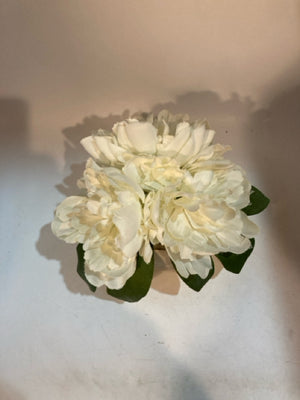 White Vase Faux Flowers