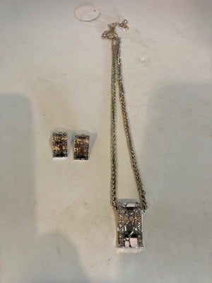 Silver w/Earrings Necklace Set