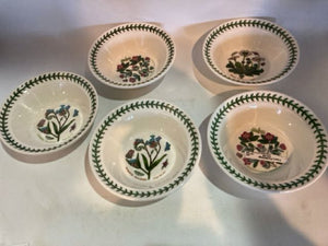 Portmeirion Botanical White/Multi Ceramic Set of 5 Bowl Set