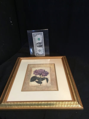 Print Purple/Gold Hydrangea Framed Art