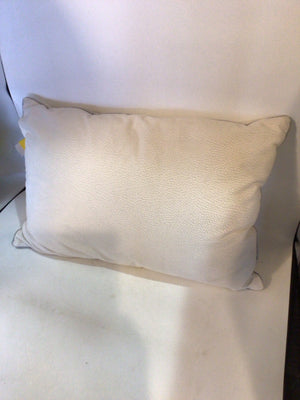 Textured White Pillow