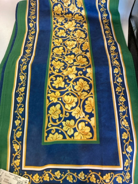 Blue/Yellow Polyester Table Runner