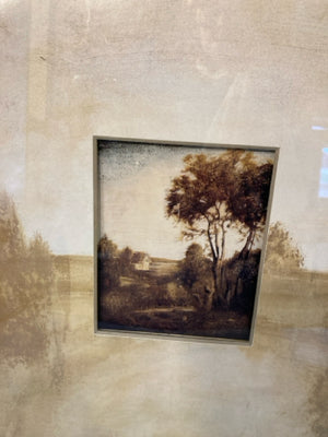 Shadow Box Bronze/Black Landscape Framed Art