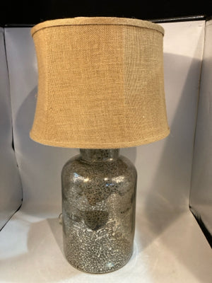 Silver Mercury Glass Cylinder Lamp