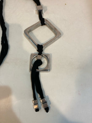 Black/silver Cord Necklace
