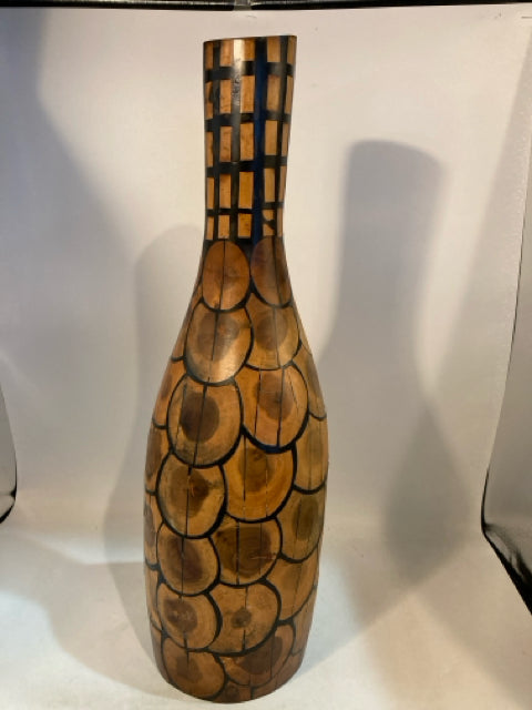 Brown/Black Wood Vase