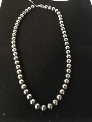 Metal Silver Beaded Necklace