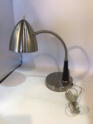 Desk Silver Chrome Gooseneck Lamp