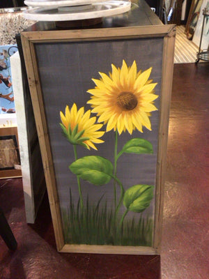 Yellow Screen Sunflower Framed Art