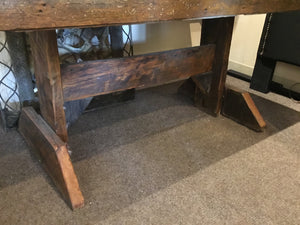 Tressel Wood Planks Rustic Table