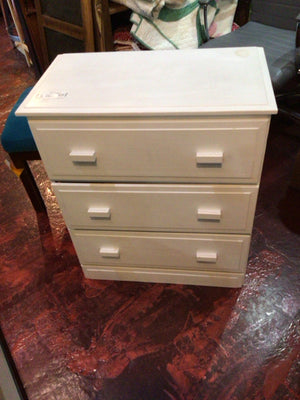 3 Drawers Wood Small White Dresser/Chest