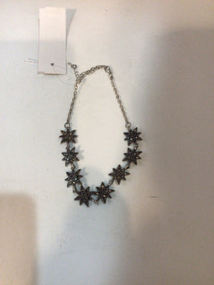 Marcasite Gray Flower Necklace
