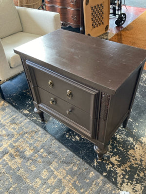 2 Drawer Painted End/Side Brown Table