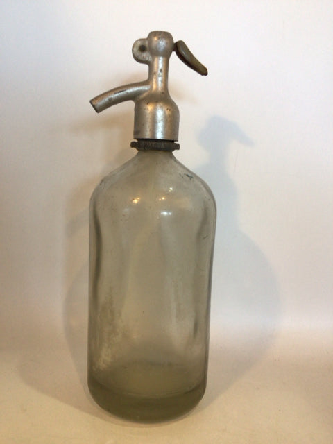 Vintage Clear Glass Seltzer Bottle