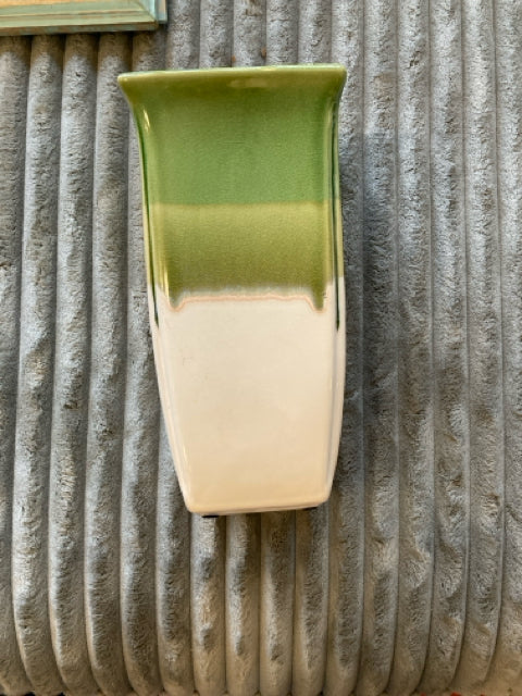 Green/White Ceramic Planter