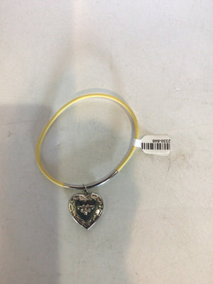 String Yellow/Silver Heart Bracelet